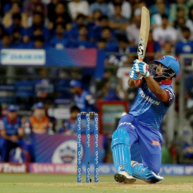 Rishabh Pant gets inventive during his blazing innings of 78 not out off 27 deliveries