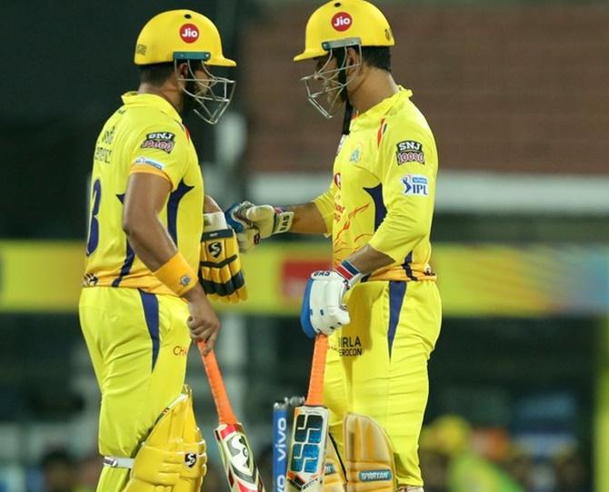 Suresh Raina and Mahendra Singh Dhoni added 61 runs for the 4th wicket after Chennai were reduced to 27 for 3