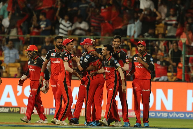 Royal Challengers Bangalore players celebrate