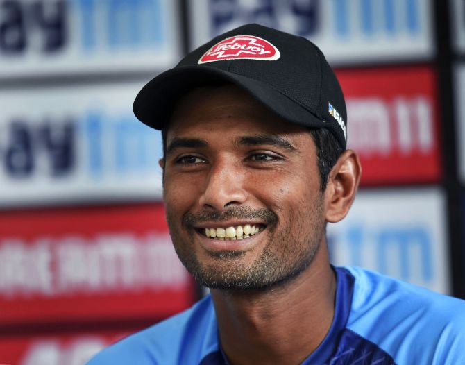 Bangladesh captain Mahmudullah Riyad addresses the media before a practice session on Wednesday, the eve of the second T20 cricket match against India, at Saurashtra Cricket Association Stadium in Rajkot