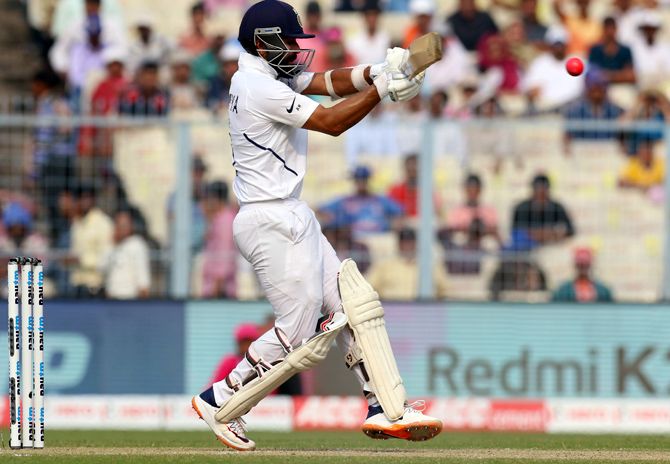 Ajinkya Rahane struck 51 runs in India's first innings on Saturday