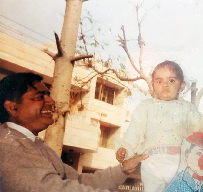  A young Virat Kohli with his father Prem
