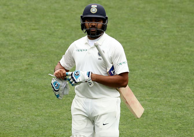 Rohit Sharma suffered a hit on the hands during throwdowns before the hamstring issue resurfaced while batting in the nets on Monday