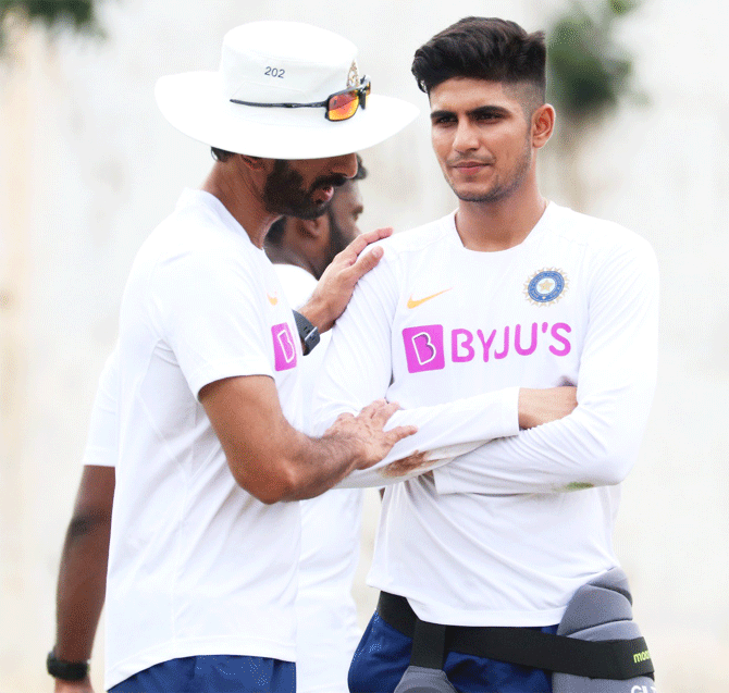 Looks like India's new batting coach Vikram Rathour has some words of encouragement for youngster Shubhman Gill