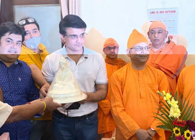 Sourav Ganguly at Belur Math