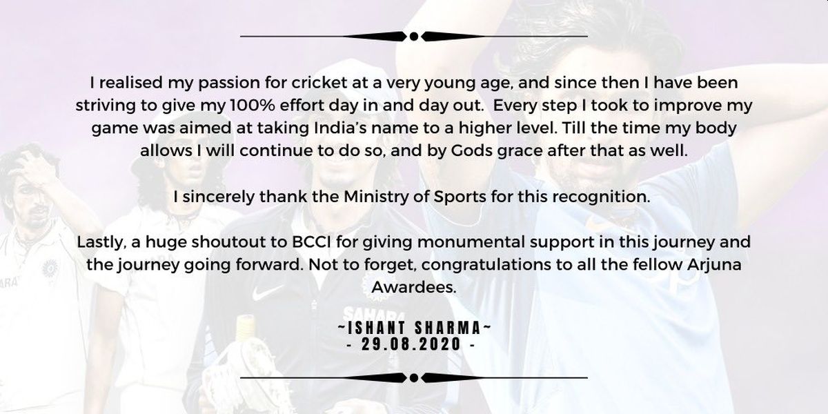 Ishant Sharma's statement