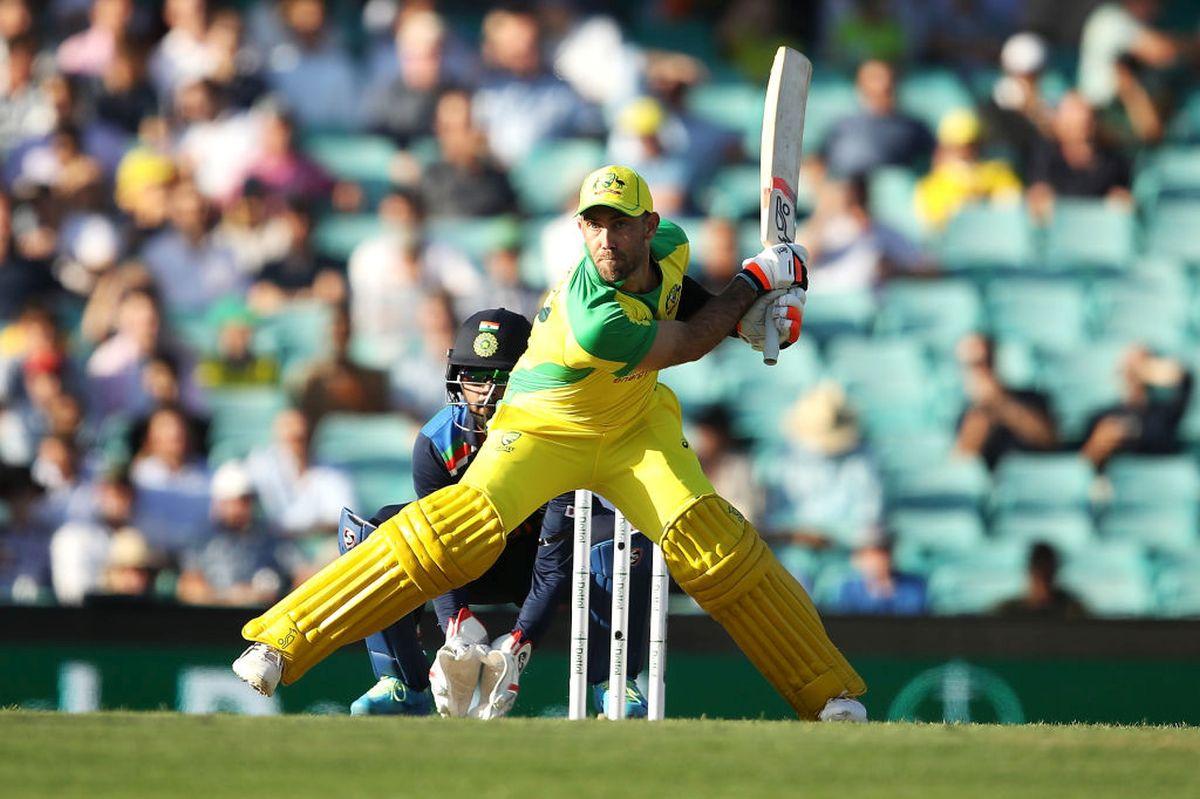 Glen Maxwell bats during the first ODI against India on Friday. 'It's very simple. Glenn Maxwell hit a couple of (switch-hit) shots and Warner did (Sunday) night. All you've got to say is that if the batsman changes the order of his hands or his feet (as the bowler runs in), then it's an illegal shot'