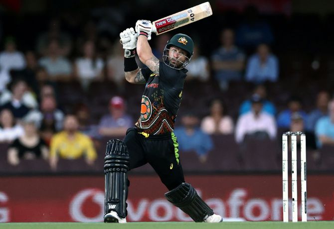 Australia captain Matthew Wade scored a blistering 56 to help his team to a huge total in the 3rd T20I on Sunday