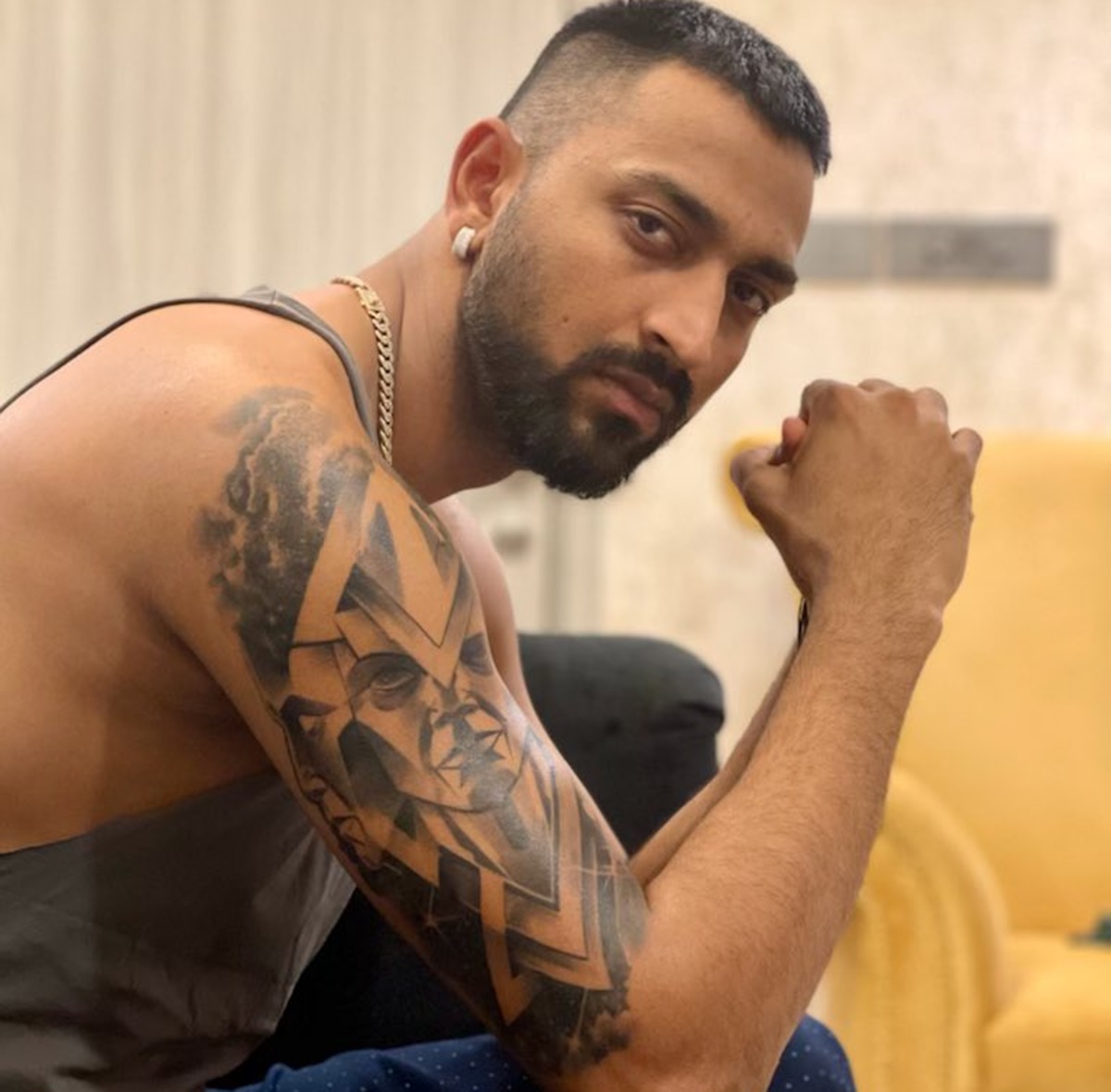 Krunal Pandya joins Indian cricket's tattoo brigade - Rediff Cricket