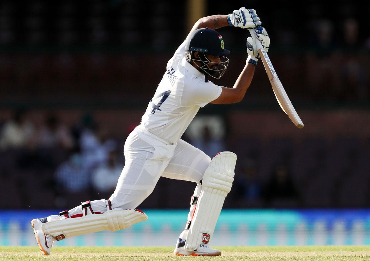 Hanuma Vihari in action for India during the tour match