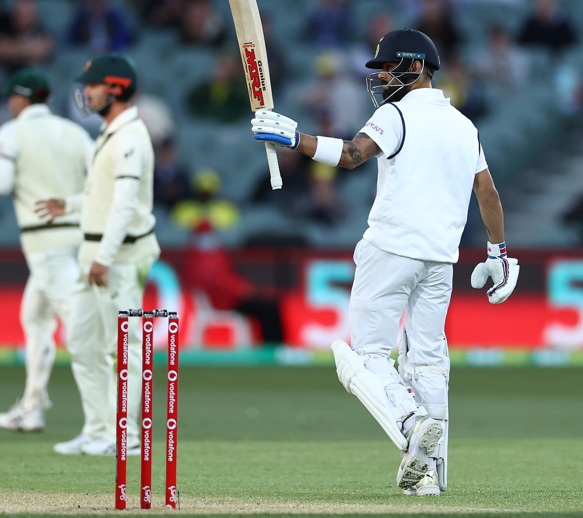 Virat Kohli batted resolutely to score a half-century on Day 1 of the first Test against Australia at Adelaide Oval on Wednesday