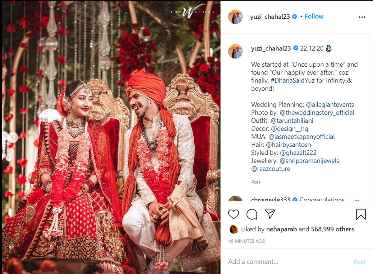 Inside Pictures Of Yuzvendra Chahal And Dhanashree Verma's Haldi, Wedding  And Reception Ceremonies