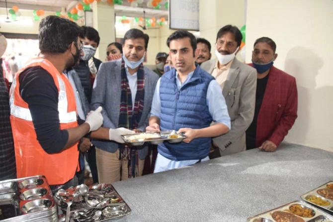 Gautam Gambhir at 'Jan Rasoi'.