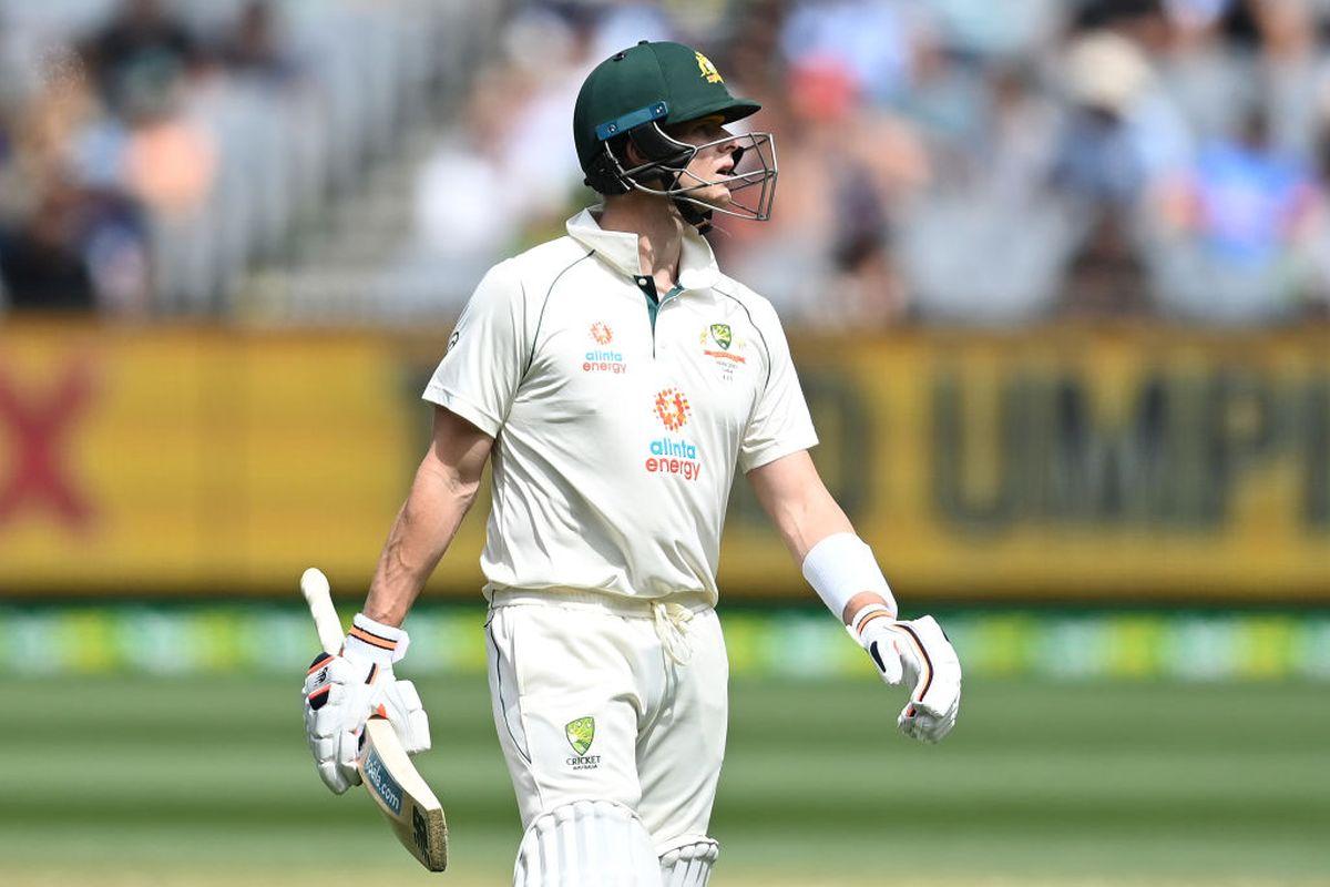 Steve Smith walks off the field after being dismissed by Jasprit Bumrah on Day 3 of the Second Test at Melbourne Cricket Ground in Melbourne on Monday. 