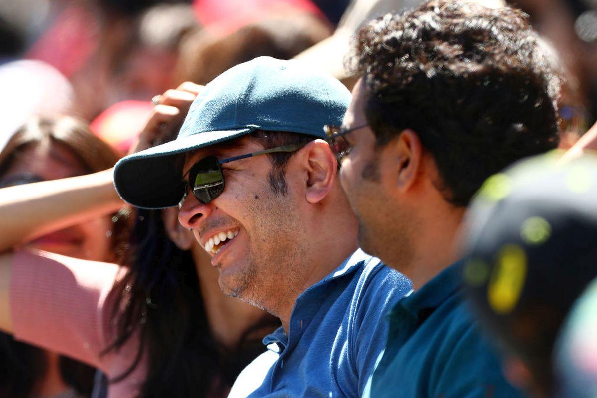 An Indian cricket fan in the stands