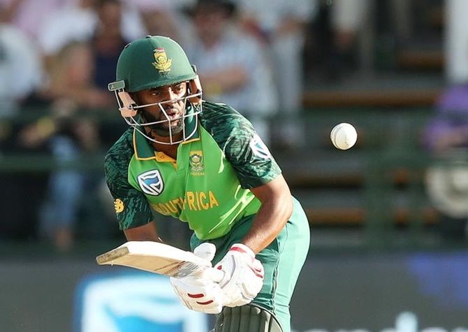 South Africa's Temba Bavuma bats during his fine knock in the first ODI against England, at Newlands Cricket Ground, Cape Town, on Tuesday.