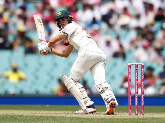 Australia's Marnus Labuschagne continued his fine form scoring another half century