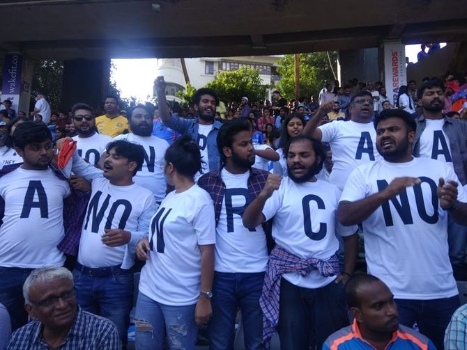 Anti-CAA protest at the Wankhede stadium