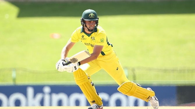 Australia opener Sam Fanning scored a gritty 75.