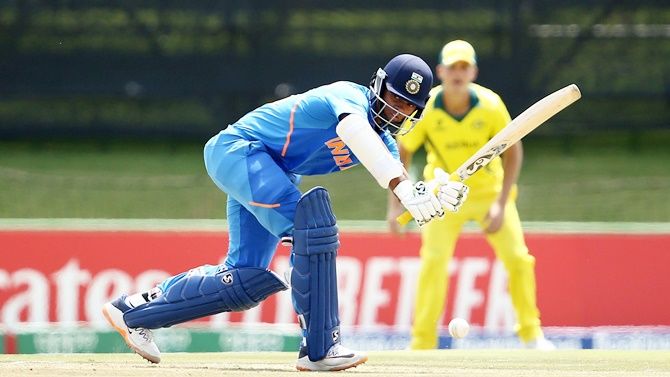 India opener Yashaswi Jaiswal held firm, scoring an 82-ball 62, inclusive of six fours and two sixes, in the ICC Under-19 World quarter-final against Australia