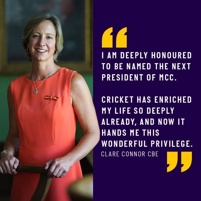 Clare Connor set to become first female MCC president 