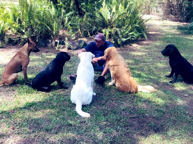 Ravi Shastri surrounded by his friends a couple of days before his birthday in May 2020. Photograph: Ravi Shastri/Twitter