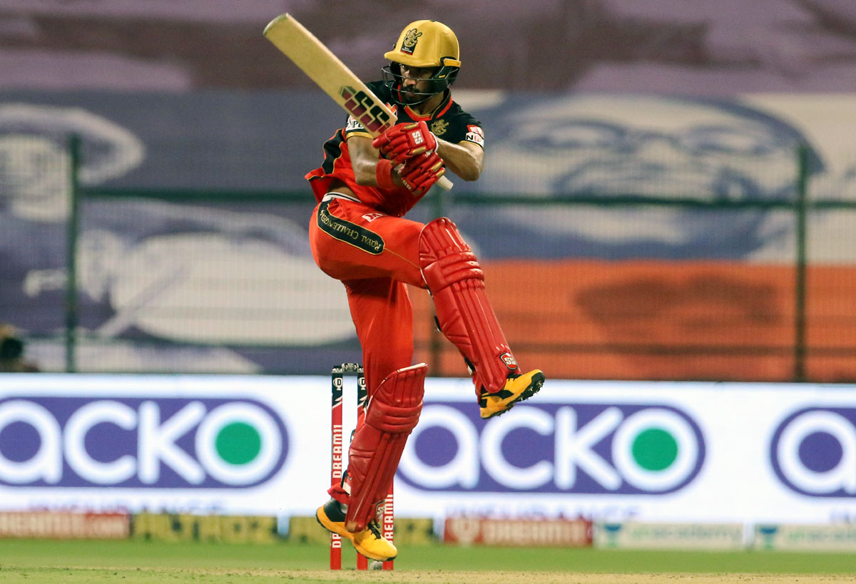 Devdutt Padikkal hits a boundary