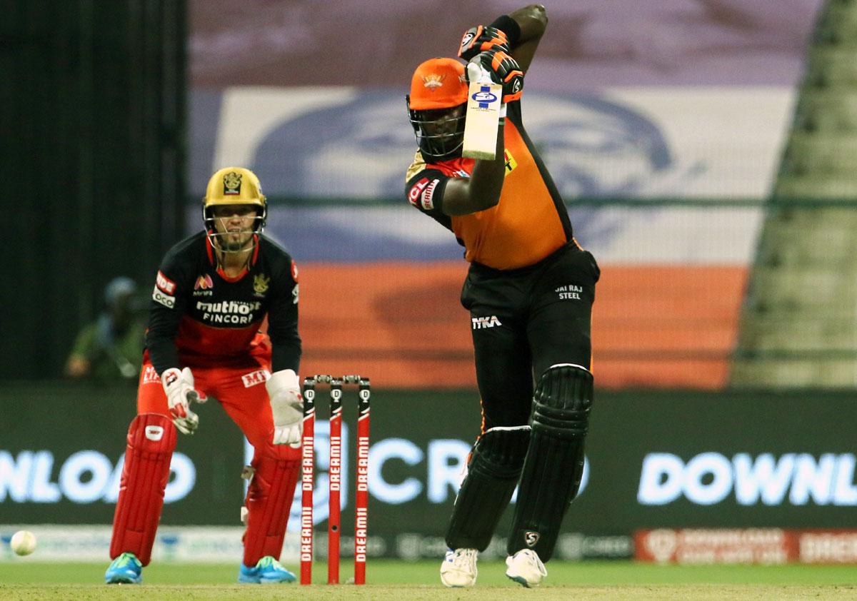 Jason Holder bats during his unbeaten 24 off 20 balls 