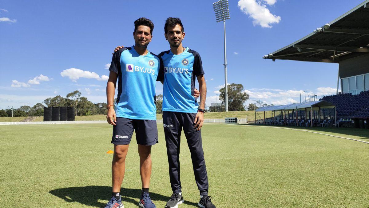 Kuldeep Yadav and Yuzvendra Chahal at the nets session 