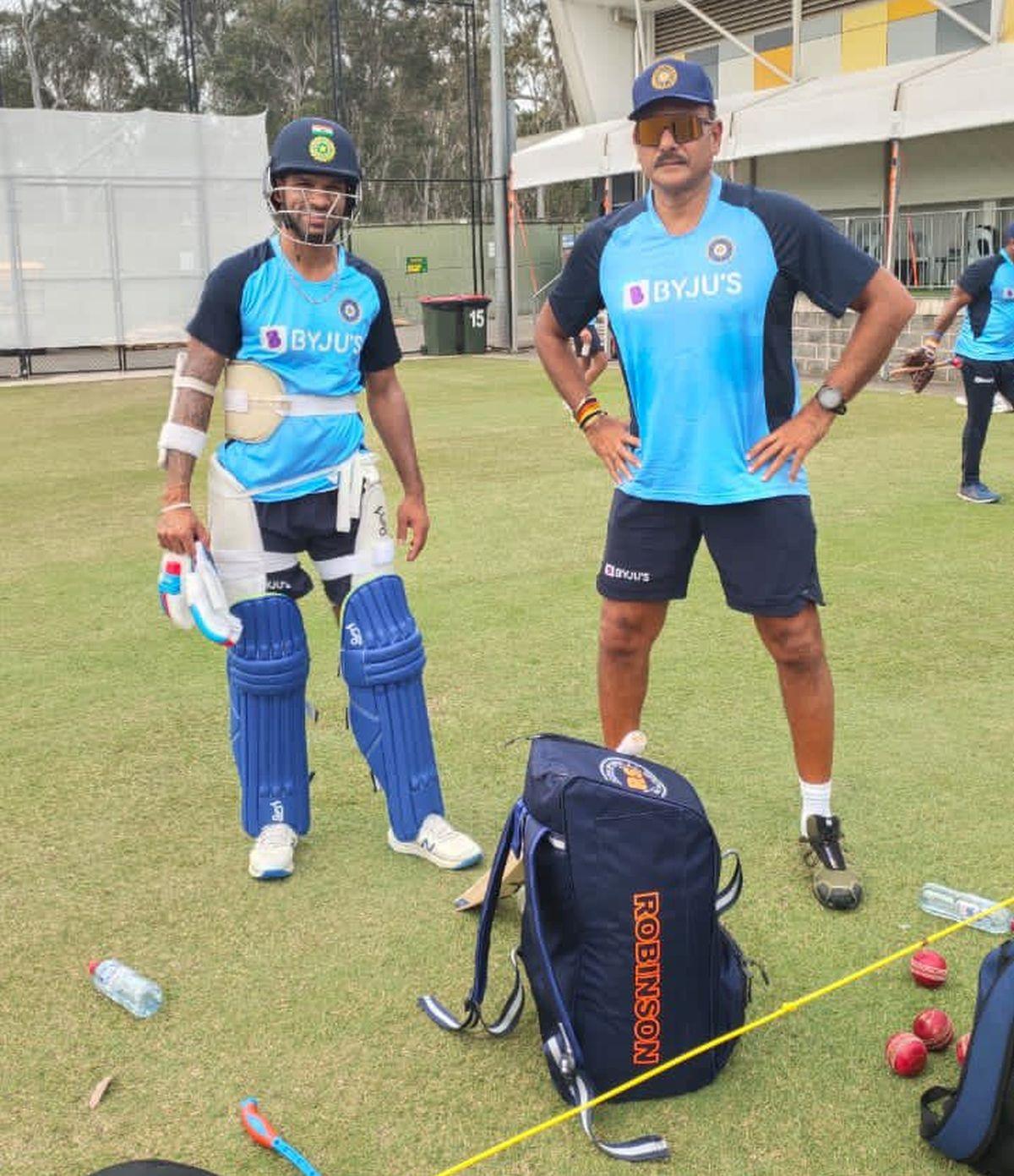 Shikhar Dhawan and Ravi Shastri