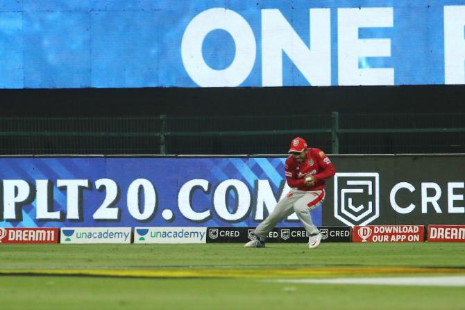 Karun Nair takes the catch to dismiss Ishan Kishan