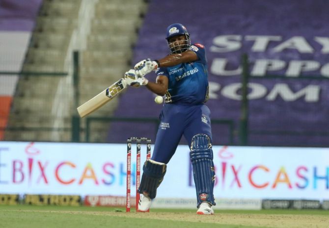 Keiron Pollard made 47 not out off 20 delivers to prop Mumbai Indians to 191 for 4 in their 20 overs