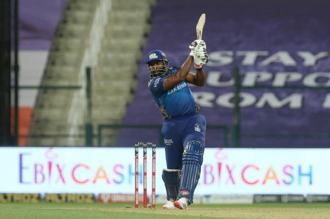 Kieron Pollard scored 47 off 20 balls to enable Mumbai Indians finish with a flourish.