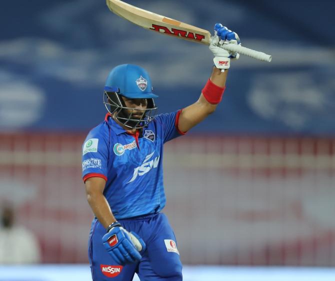 Prithvi Shaw celebrates his fifty.