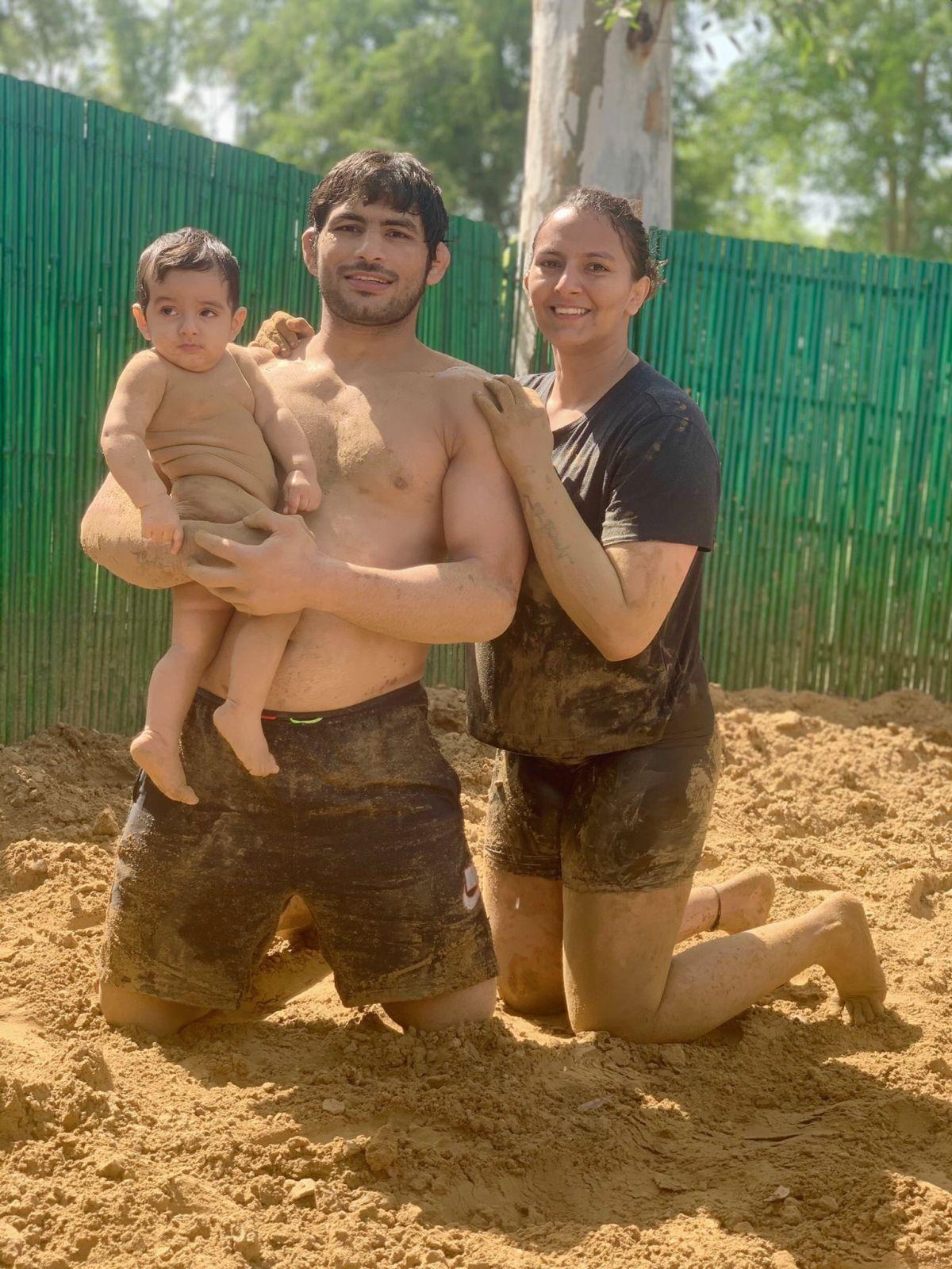 Geeta Phogat, Pawan Kumar Saroha and their little bundle of joy, Arjun