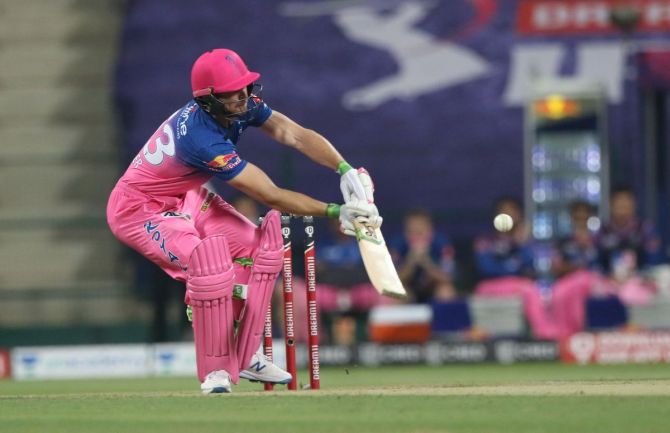 Jos Buttler was the top scorer for Rajasthan Royals with 70 off 44 balls against Mumbai Indians on Tuesday
