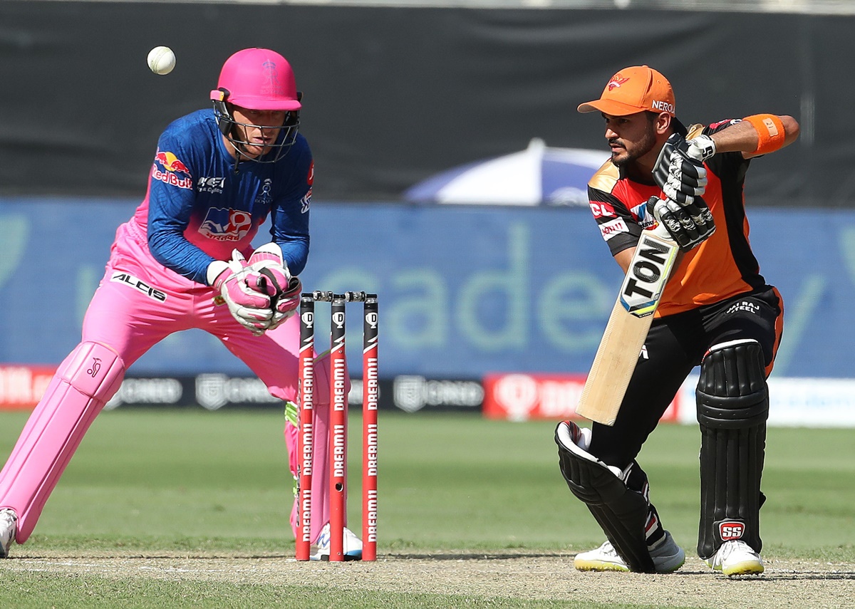 Manish Pandey bats during his 54 off 44 balls knock   