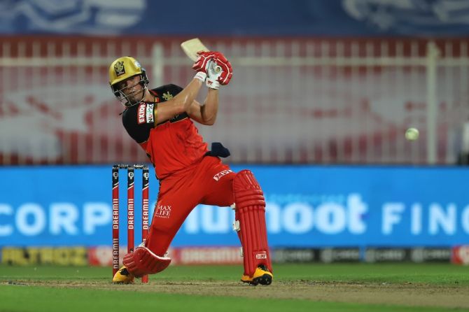 Royal Challengers Bangalore batsman AB deVilliers during his blazing knock against Kolkata Knight Riders