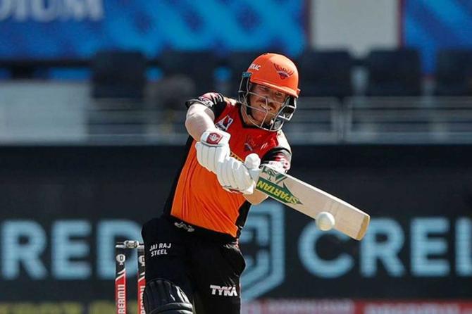 David Warner captain of Mumbai Indians celebrate the win during match 11 between the Delhi Capitals and the Mumbai Indiansheld