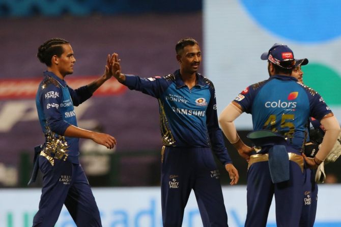 Krunal Pandya picked two wickets at crucial junctures in Mumbai Indians' win over Delhi Capitals on Sunday