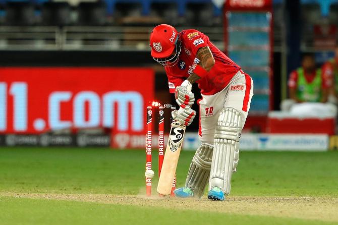 KL Rahul is bowled by Jasprit Bumrah 