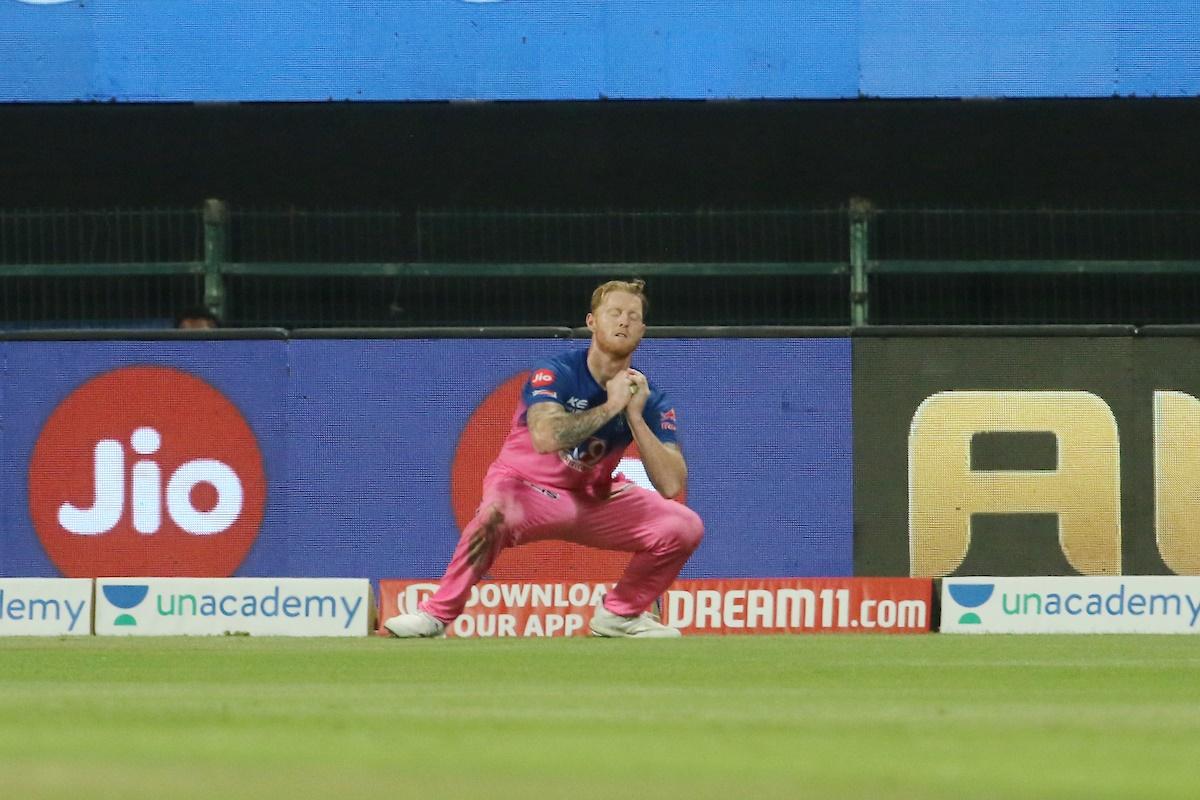 Ben Stokes takes the catch to dismiss Surya Kumar Yadav