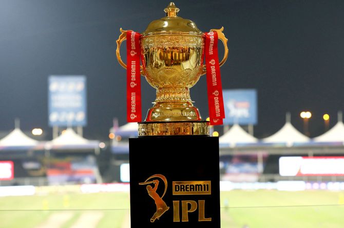 The Indian Premier League's winner's trophy
