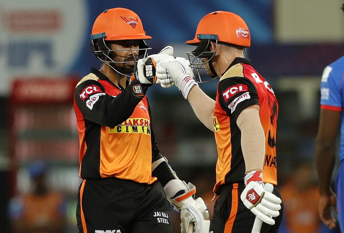 David Warner and Wriddhiman Saha during their 107-run opening stand 