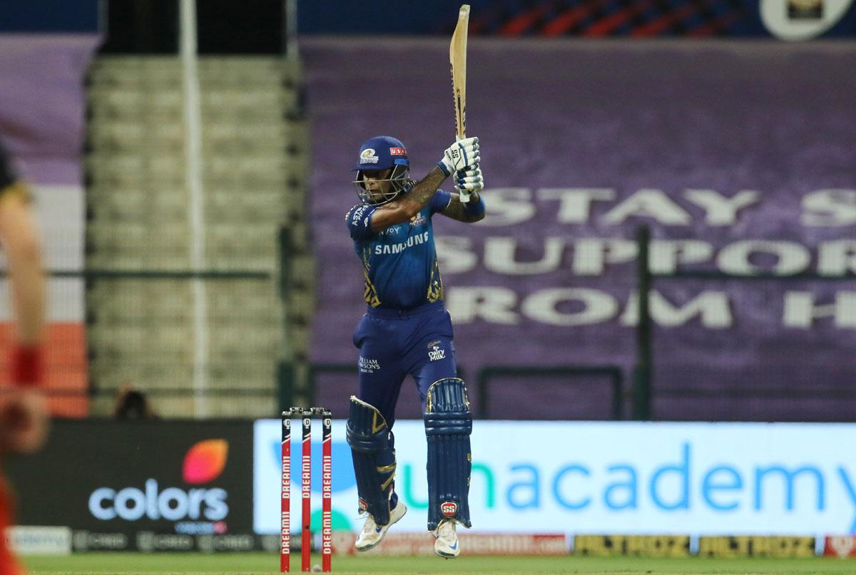 Suryakumar Yadav hits a boundary