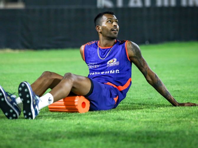 Hardik Pandya didn't bowl in the first leg of the IPL in India and continues to be unused in the UAE as well.