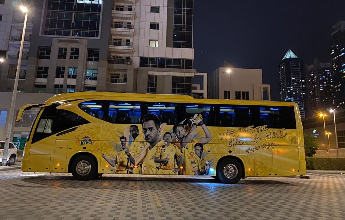 CSK team bus 