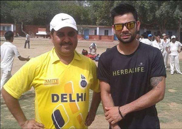 Kohli with his childhood coach