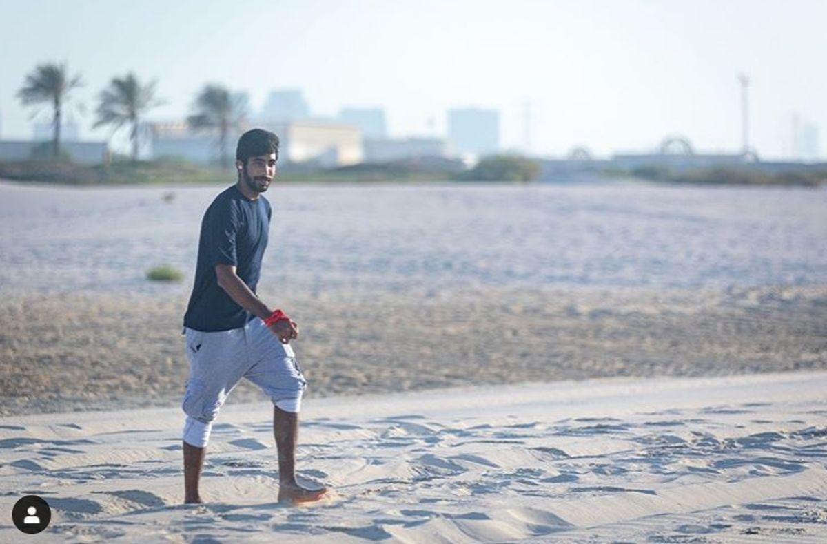 Jasprit Bumrah takes a stroll by himself