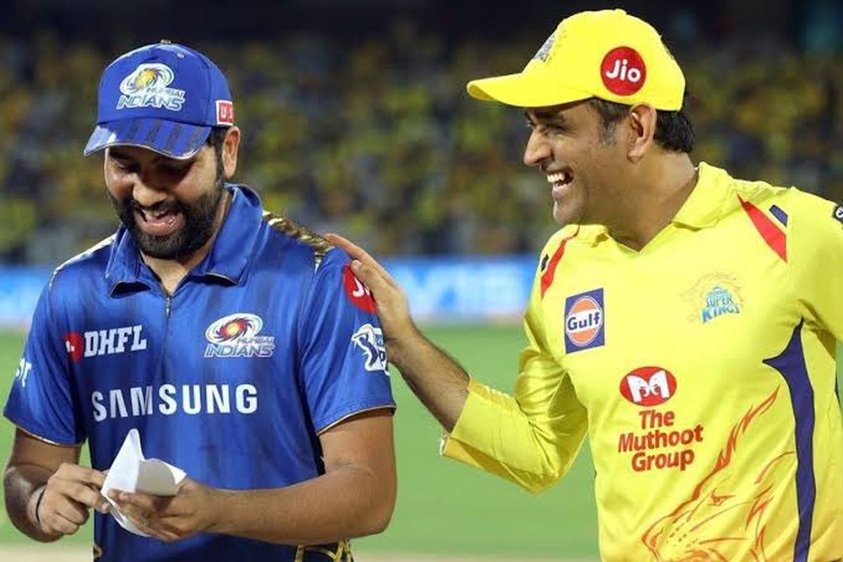 Mumbai Indians captain Rohit Sharma and Chennai Super Kings captain Mahendra Singh Dhoni